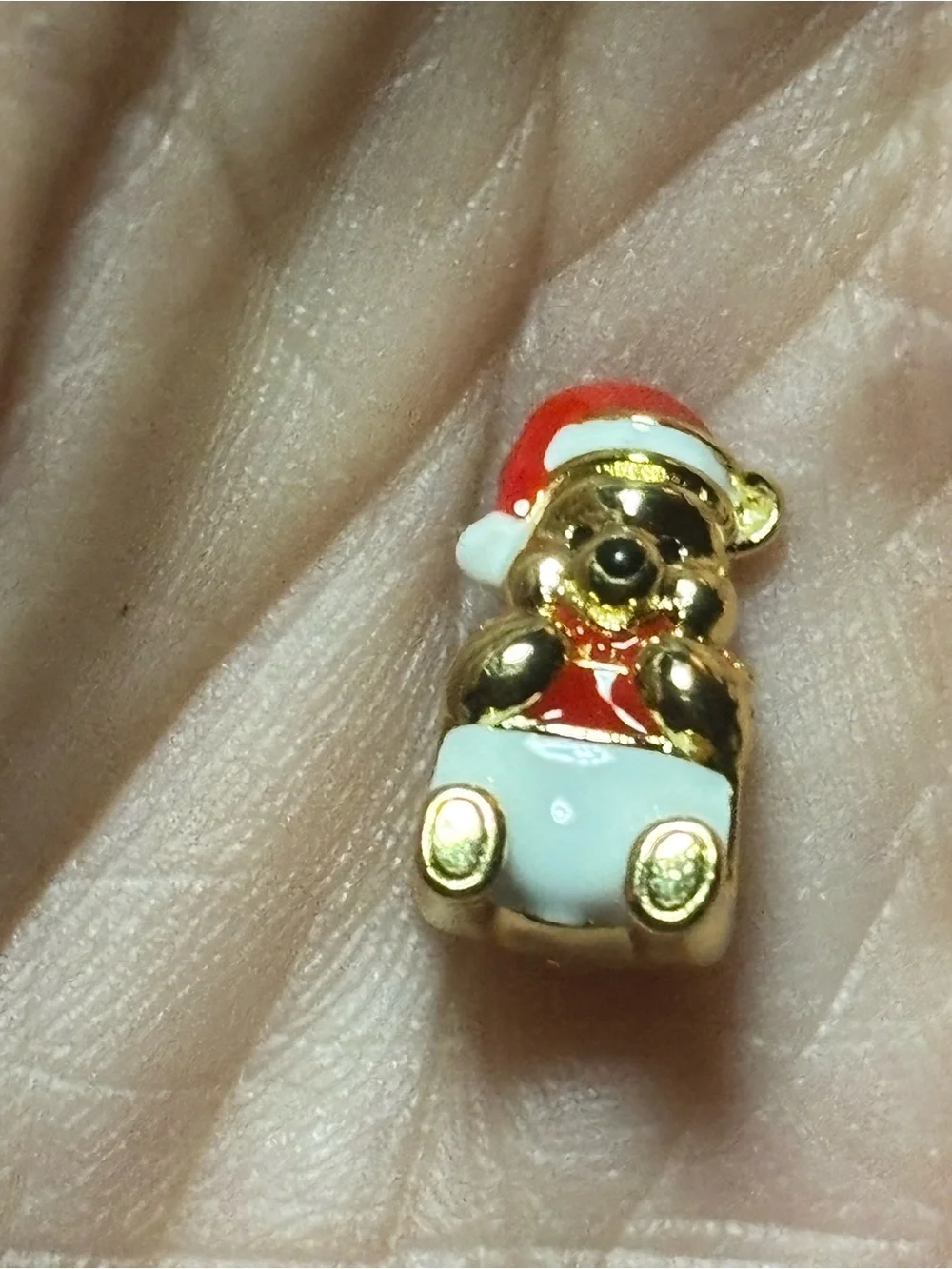 Charm for bracelet. winnie the pooh xmas.